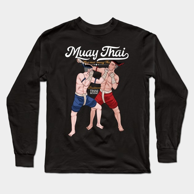 Muay Thai Boran Long Sleeve T-Shirt by KewaleeTee